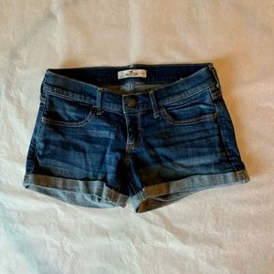Hollister dark wash denim shorts